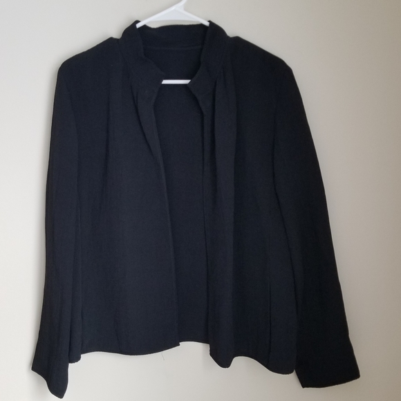 Eileen Fisher Jackets & Blazers - Eileen Fisher Rayon Silk Blend Texture Open Jacket